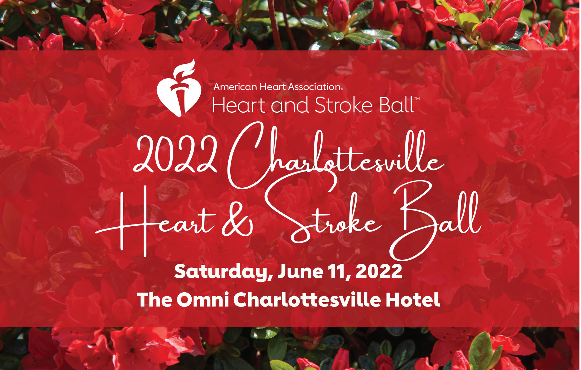 Charlottesville Heart & Stroke Ball on Saturday, June 11th.